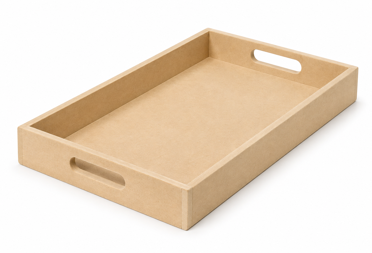 Charola Para Desayuno Sorpresa Chica 35x23x4cm Mdf Natural