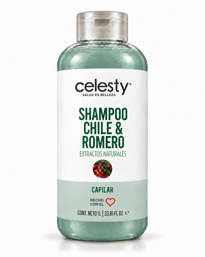 Shampoo Extracto De Chile Y Romero Celesty®