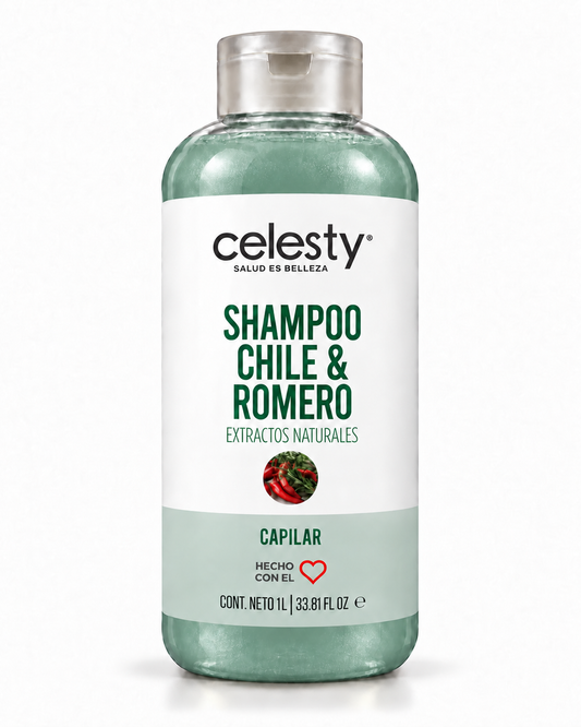 Shampoo Extracto De Chile Y Romero Celesty®