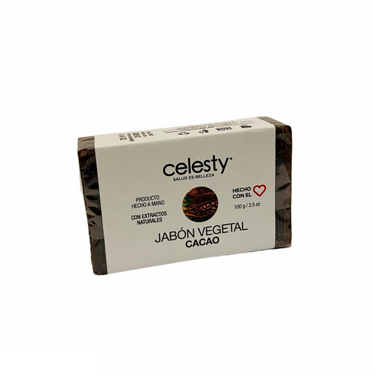Jabón Vegetal Chocolate Cacao Cocoa Glicerina 100g Celesty