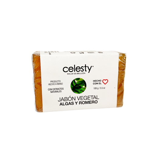 Jabon Vegetal Glicerina Algas Marinas y Romero Celesty