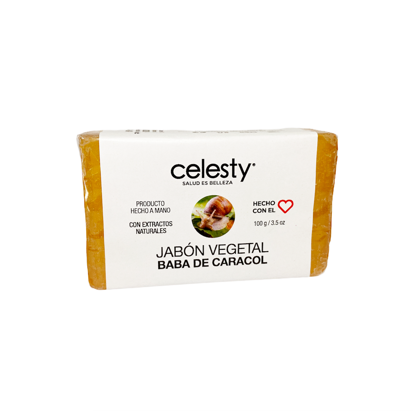 Jabon Vegetal Glicerina Baba de Caracol Celesty