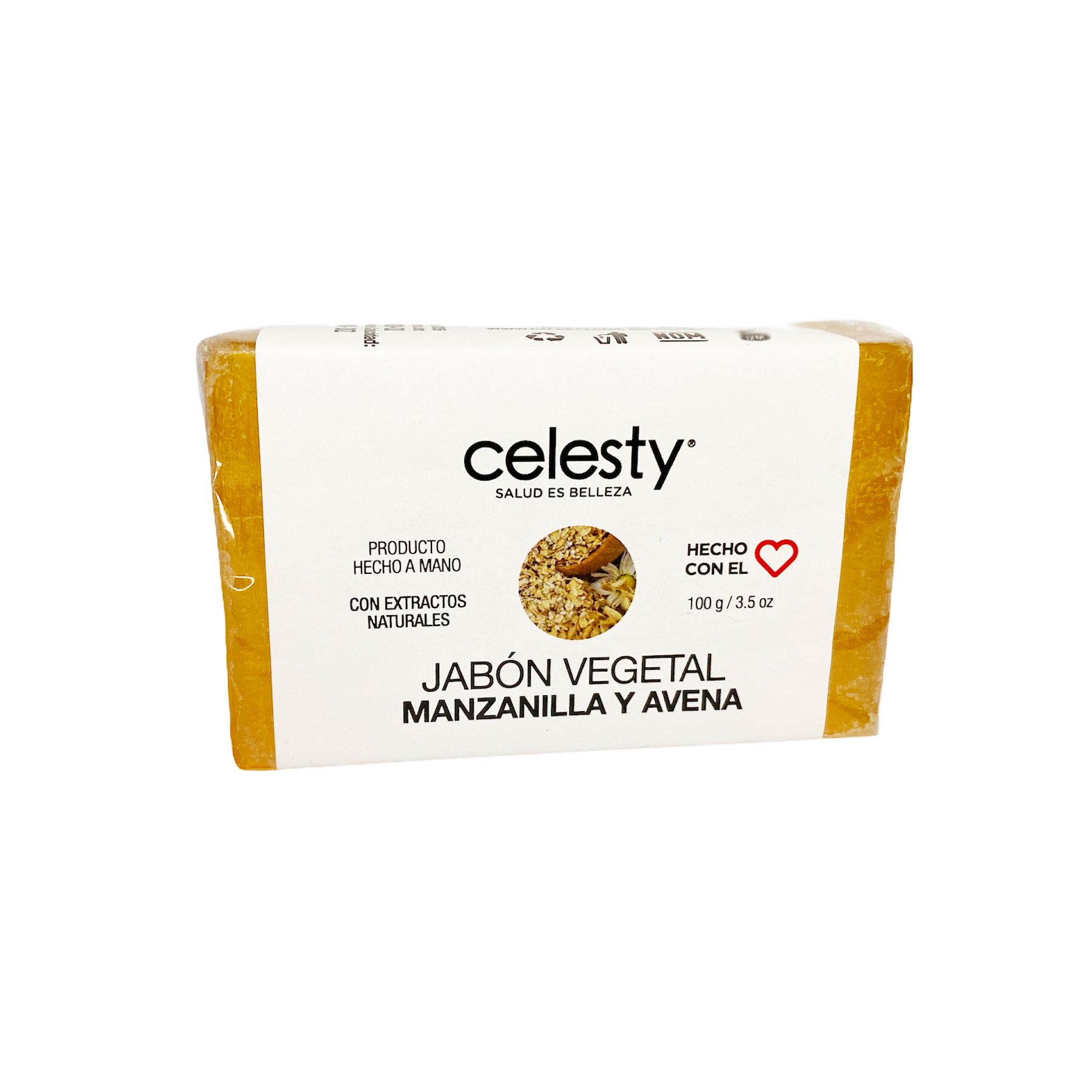 Jabon Vegetal Glicerina Manzanilla y Avena Celesty