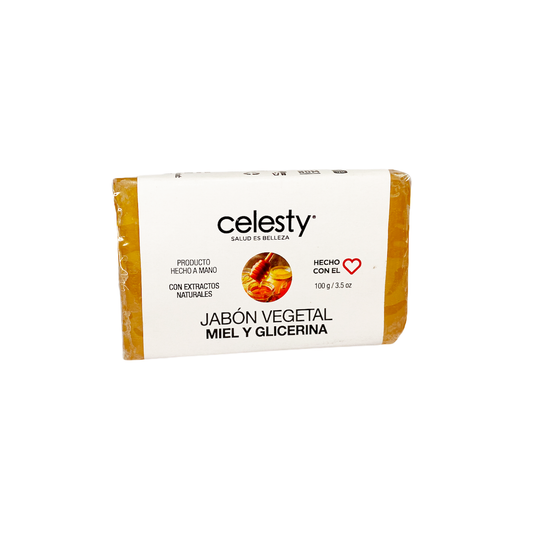 Jabon Vegetal Miel y Glicerina Celesty
