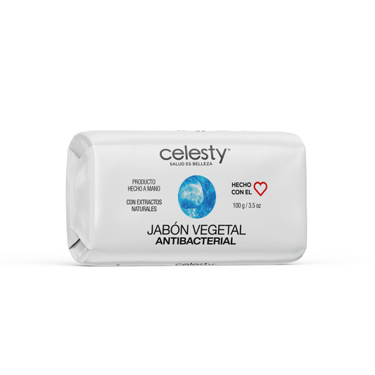 Jabón Vegetal Antibacterial Glicerina 100g Celesty