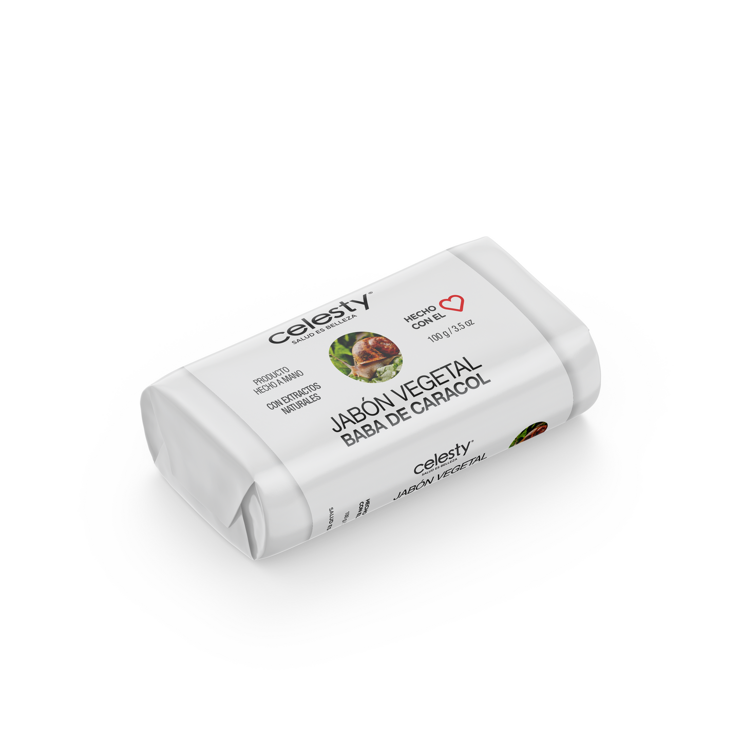 Jabón Vegetal Baba De Caracol Glicerina 100g Celesty