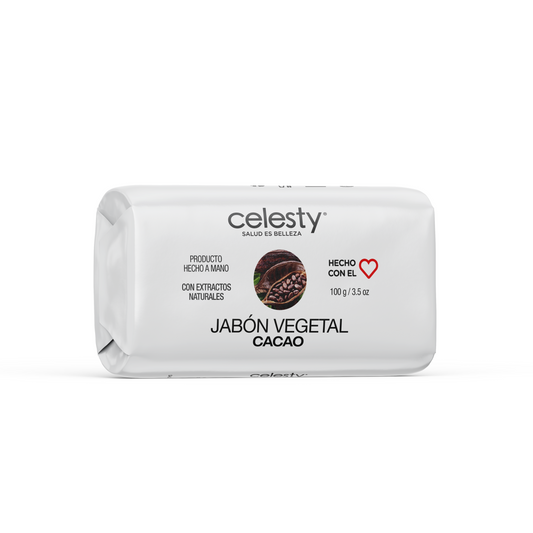 Jabón Vegetal Chocolate Cacao Cocoa Glicerina 100g Celesty