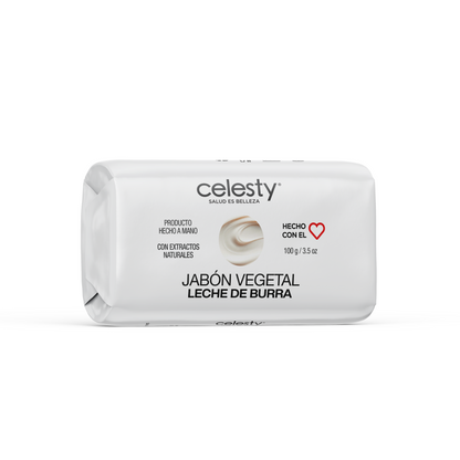 Jabón Vegetal Leche De Burra & Aceite de Coco Glicerina 100g Celesty