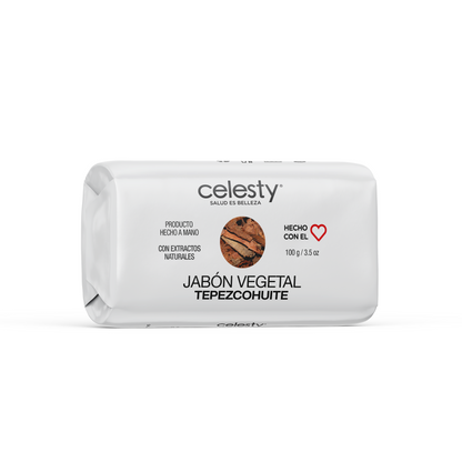 Jabón Vegetal Tepezcohuite Glicerina 100g Celesty