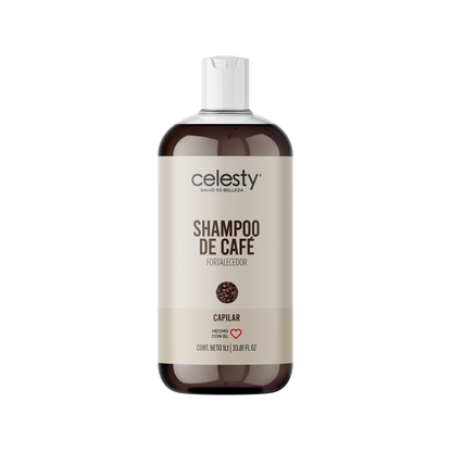 Shampoo de Café Fortalecedor Crecimiento Capilar, Brillo y Anticaída Natural