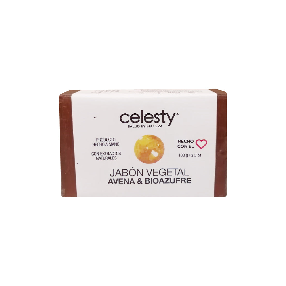 Jabón Vegetal Avena Y Bio Azufre Glicerina 100g Celesty
