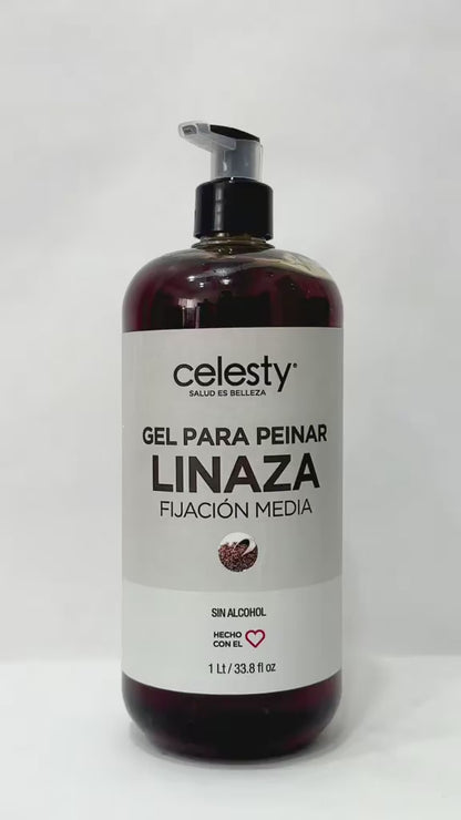 Gel para Cabello con Extracto de Linaza Media Fijación Celesty Mayoreo