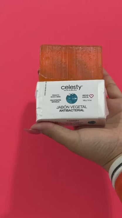 Jabón Vegetal Antibacterial Glicerina 100g Celesty